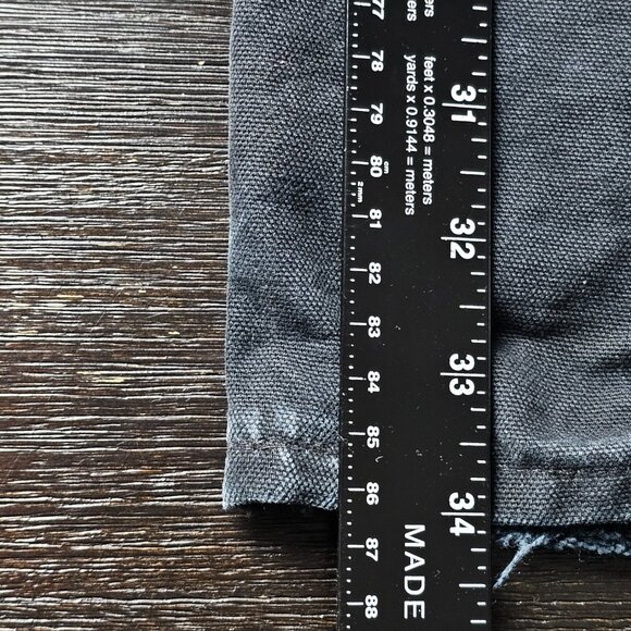 Carhartt Distressed Double Knee Workwear Men XL Black Denim Overalls - Picture 9 of 9